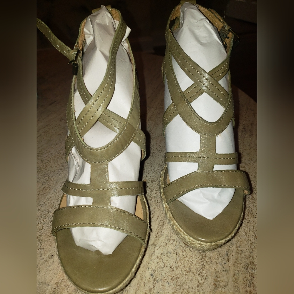 Nine West Strappy Wedge Sandals.  Size 9.5